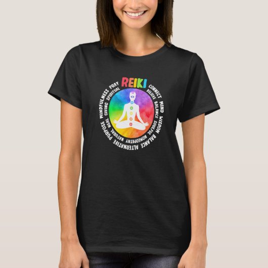 Spiritual Healing Holistic Healer Meditation Chakr T-shirt (Voorkant)