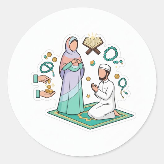 Spiritual Islamic Faith & Worship Sticker (Voorkant)
