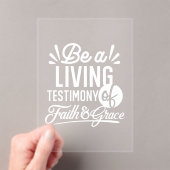 Spiritual Living Testimony Faith and Grace Quote Acryl Uitnodigingen (Insitu (Draagbaar))