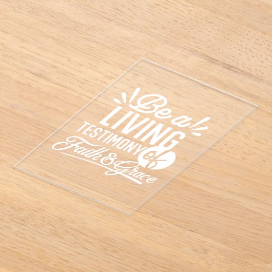 Spiritual Living Testimony Faith and Grace Quote Acryl Uitnodigingen (Laagn)