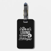 Spiritual Living Testimony Faith and Grace Quote Bagagelabel (Achterkant verticaal)