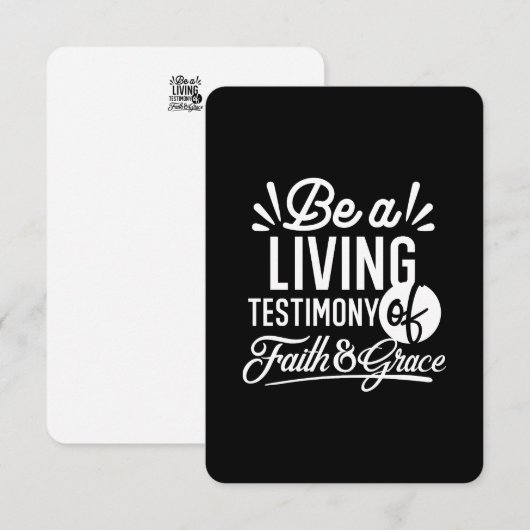 Spiritual Living Testimony Faith and Grace Quote Bedankkaart (Voorkant / Achterkant)