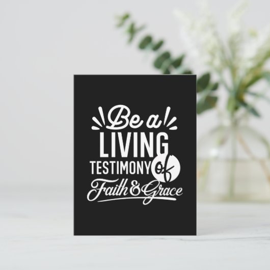 Spiritual Living Testimony Faith and Grace Quote Briefkaart (Staand voorkant)
