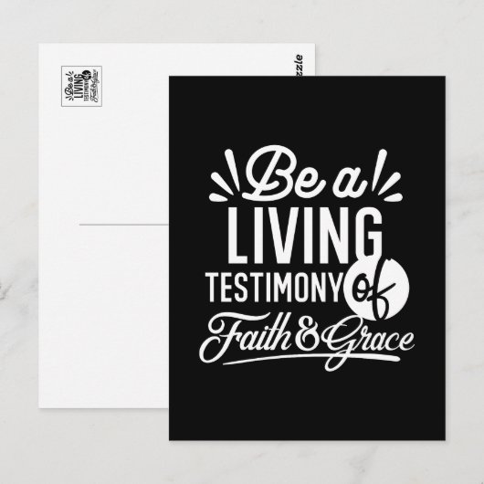 Spiritual Living Testimony Faith and Grace Quote Briefkaart (Voorkant / Achterkant)