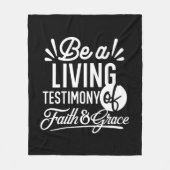 Spiritual Living Testimony Faith and Grace Quote Fleece Deken (Voorkant)