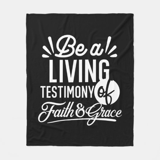 Spiritual Living Testimony Faith and Grace Quote Fleece Deken (Voorkant)