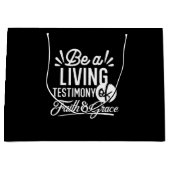 Spiritual Living Testimony Faith and Grace Quote Groot Cadeauzakje (Voorkant)