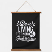 Spiritual Living Testimony Faith and Grace Quote Hangend Wandkleed (Voorkant)
