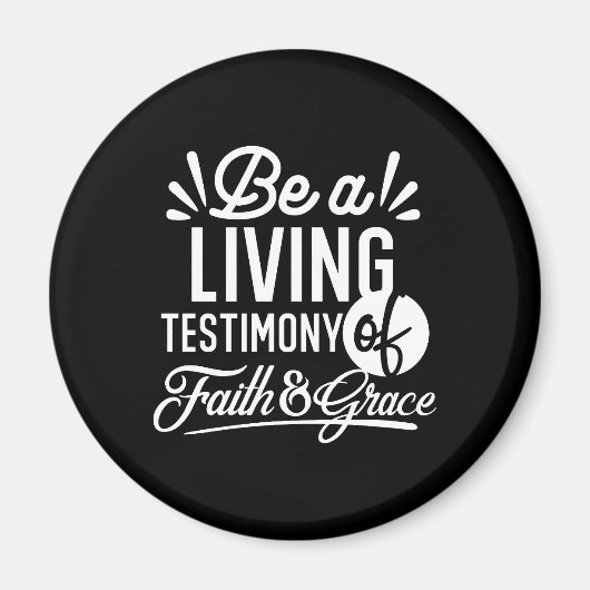 Spiritual Living Testimony Faith and Grace Quote Magneet (Voorkant)