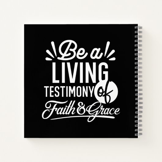 Spiritual Living Testimony Faith and Grace Quote Notitieboek (Achterkant)