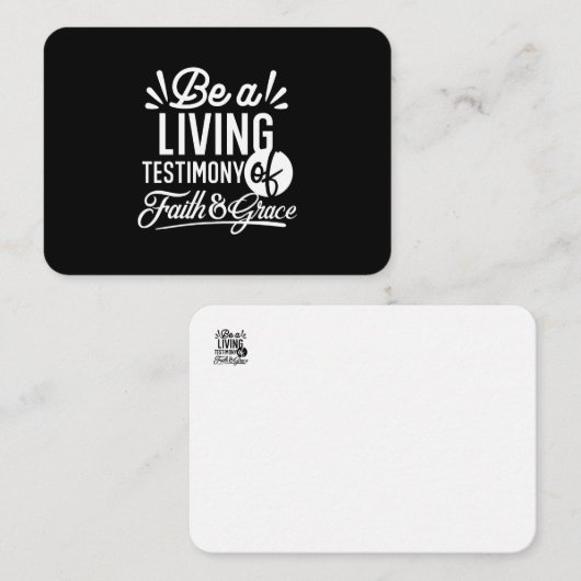 Spiritual Living Testimony Faith and Grace Quote Notitiekaartje (Voorkant / Achterkant)