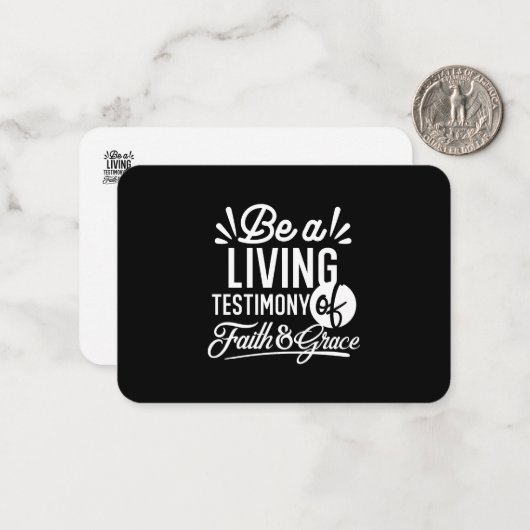 Spiritual Living Testimony Faith and Grace Quote Notitiekaartje (Voorkant / Achterkant in situ)