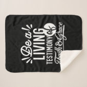 Spiritual Living Testimony Faith and Grace Quote Sherpa Deken (Voorkant (horizontaal))