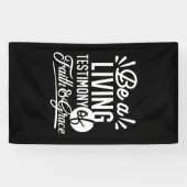 Spiritual Living Testimony Faith and Grace Quote Spandoek (Horizontaal)
