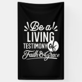 Spiritual Living Testimony Faith and Grace Quote Spandoek (Verticaal)