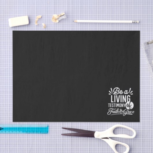 Spiritual Living Testimony Faith and Grace Quote Tissuepapier (Craft)