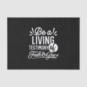 Spiritual Living Testimony Faith and Grace Quote Tissuepapier (Voorkant)