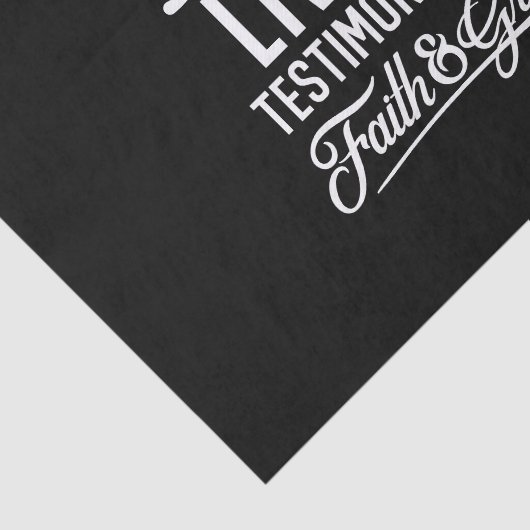 Spiritual Living Testimony Faith and Grace Quote Tissuepapier (Detail)