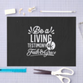 Spiritual Living Testimony Faith and Grace Quote Tissuepapier (Craft)