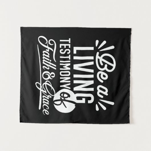 Spiritual Living Testimony Faith and Grace Quote Wandkleed (Voorkant (horizontaal))