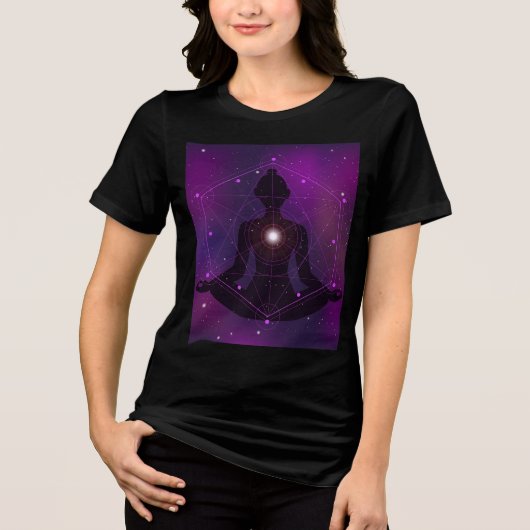 Spiritual mystic zen. Tri-Blend shirt (Voorkant)
