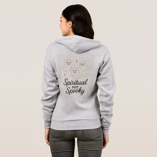 Spiritual Not Spooky Hoodie – Cute Ghost Halloween (Achterkant volledig)