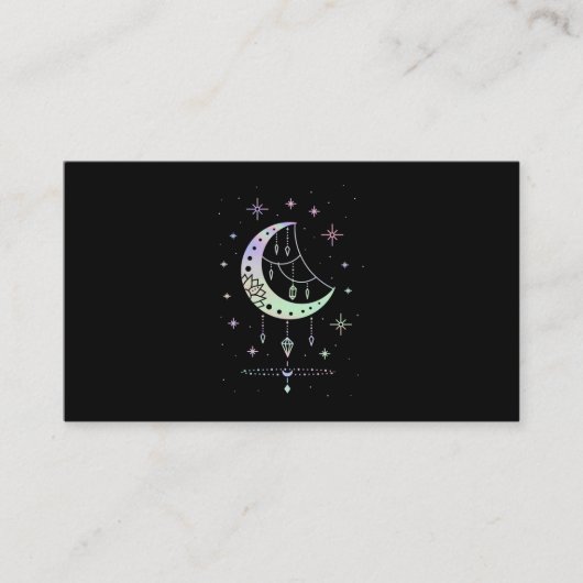 Spiritual Pastel Goth Moon Witchy Visitekaartje (Voorkant)