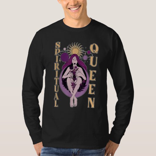 Spiritual Queen Inspirational Manifestation Crysta T-shirt (Voorkant)
