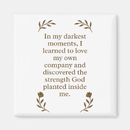 Spiritual Strength Christian Motivational Magneet