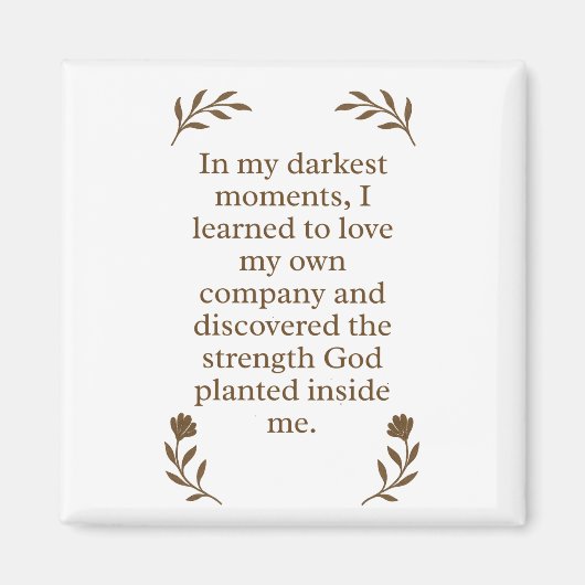 Spiritual Strength Christian Motivational Magneet (Voorkant)
