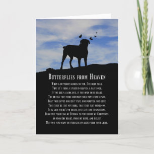 Spiritual Sympathy Card with Dog and Butterflies Kaart