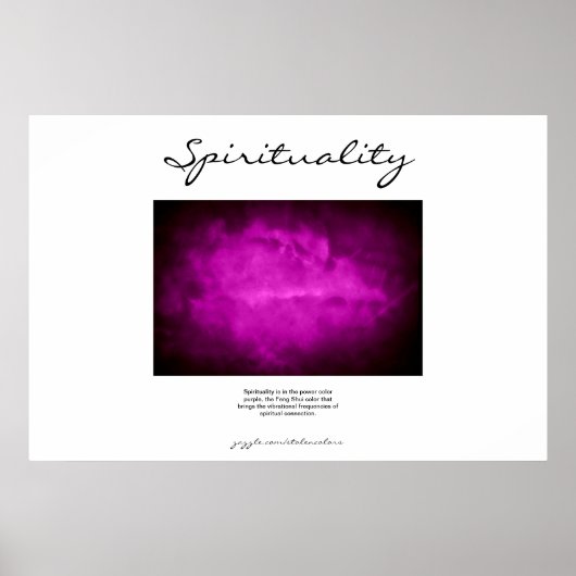 Spiritualiteit - Paars Poster (Voorkant)
