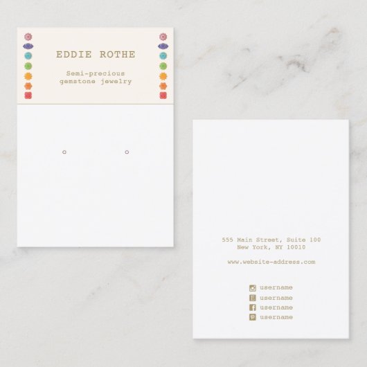 Spiritueel 7 Chakra die juwelenweergave verdient Visitekaartje (Voorkant / Achterkant)