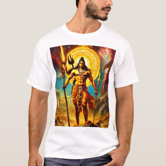 Spiritueel Abstract Afbeelding van Shiva T-shirt