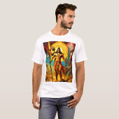 Spiritueel Abstract Afbeelding van Shiva T-shirt (Voorkant volledig)