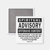 Spiritueel advies John 14:6 Christelijke offertes Magneet (Voorkant / Achterkant)