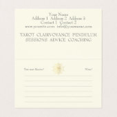 Spiritueel advies, Psychic - Visitekaartje (Binnenkant ongevouwen)