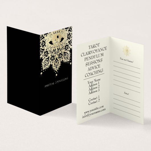 Spiritueel advies, Psychic - Visitekaartje (Binnen en buitenkant)