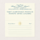 Spiritueel advies, Psychic - Visitekaartje (Binnenkant ongevouwen)