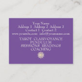 Spiritueel advies, Tarot, Psychic Business Ca Visitekaartje (Achterkant)