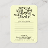 Spiritueel advies - Visitekaartje (Achterkant)