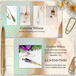 Spiritueel adviseur Dowsing Pendulum Foto Visitekaartje