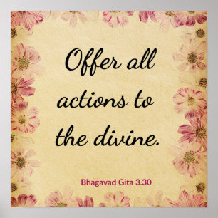 Spiritueel Beige Roze Gita Aanbiedingsacties Bloem Poster