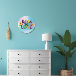 Spiritueel Bijbelcitaat God is liefde Kleurrijke b Ronde Klok