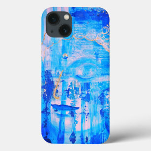Spiritueel Blauwe Boeddha Hoofd Beeld Abstracte Ku Case-Mate iPhone Case