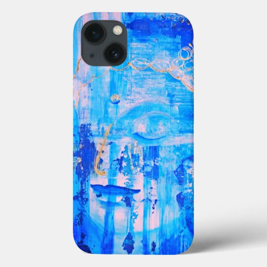 Spiritueel Blauwe Boeddha Hoofd Beeld Abstracte Ku Case-Mate iPhone Case (Achterkant)