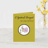 Spiritueel boeket voor een priester kaart (Gele Bloem)