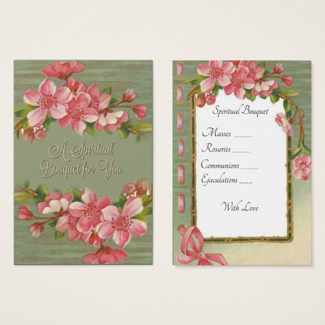 Spiritueel boeketgebed met heilige Kaart (Voorkant /achterkant)