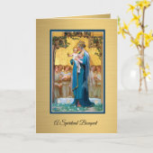 Spiritueel boeketgebed van Maria en Jezus Kaart (Gele Bloem)