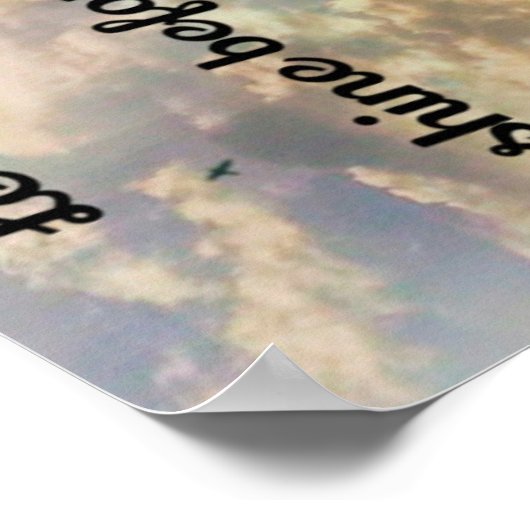 Spiritueel citaat "Koninkrijk God" over de hemel m Poster (Hoek)